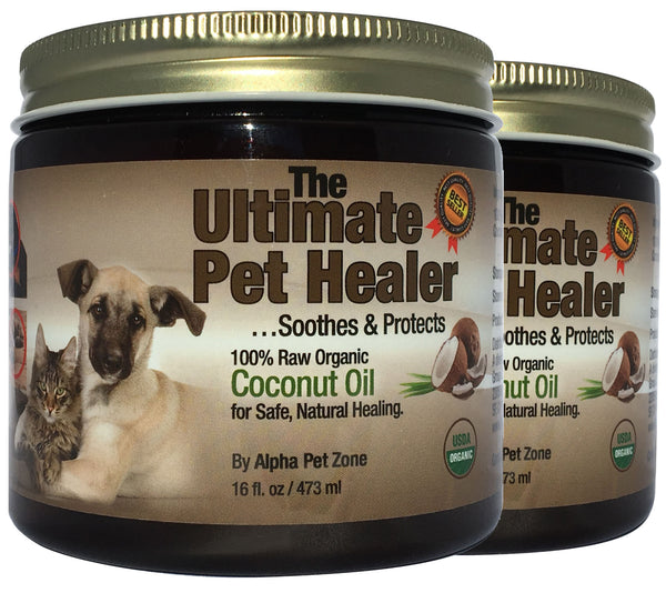 Coconut Oil for Dogs, Treatment for Itchy Skin, Dry Elbows, Paws and Nose by Alpha Pet Zone - ox2ox Gifts and Goods for Everyone