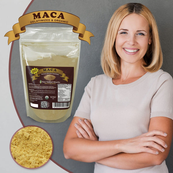 Gelatinized Maca Root Powder, Organic Superfood by Pure Natural Miracles - ox2ox Gifts and Goods for Everyone