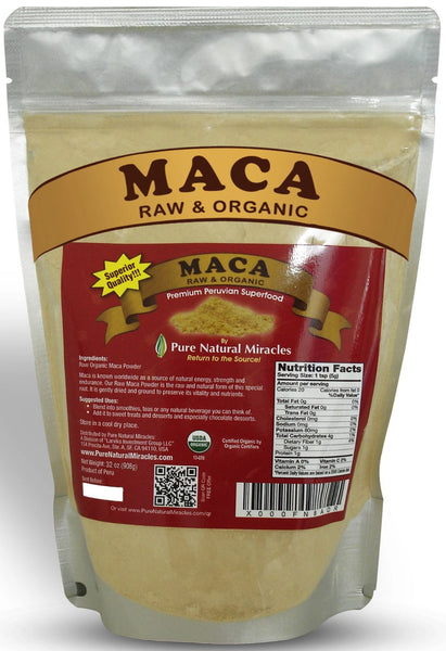 Maca Root Powder, Raw Organic, Best for Hormonal Imbalance by Pure Natural Miracles